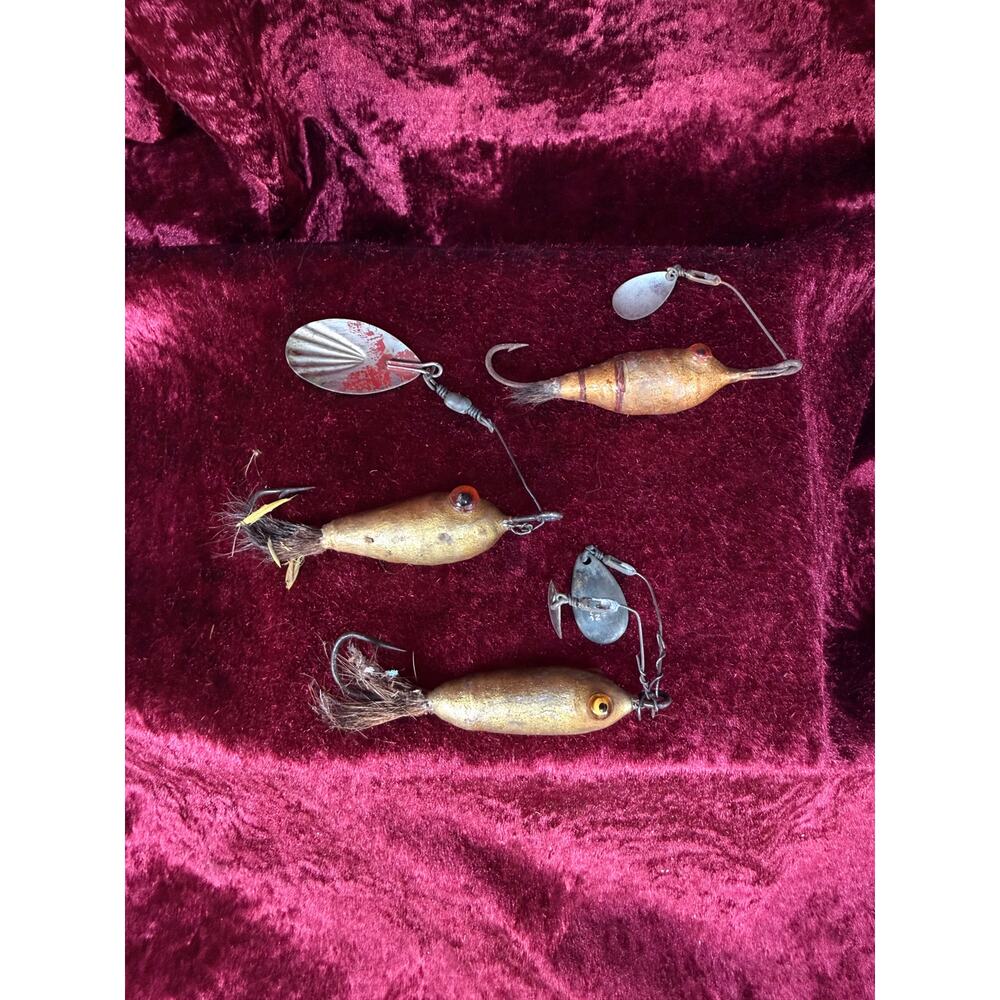 Vintage Glass Eye Fishing Lure Empire City Spinner Baits Lot of 3 - Best Offer!